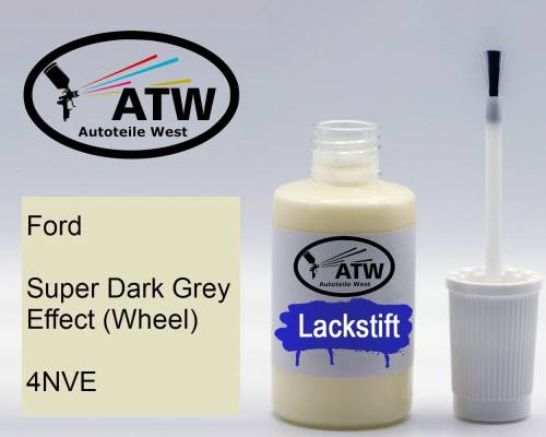 Ford, Super Dark Grey Effect (Wheel), 4NVE: 20ml Lackstift, von ATW Autoteile West.